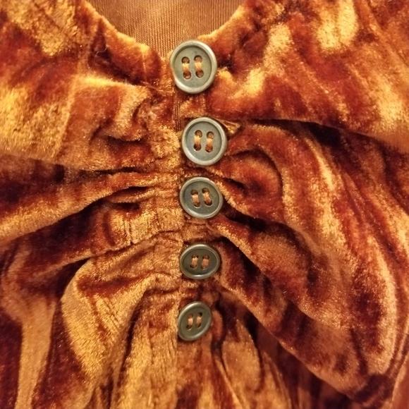 {S} Mia Joy Burnt Orange Velvet-y Bodysuit  Pumpkin Spice Fall Autumn - Picture 4 of 10